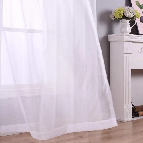 Miniatura 8 de KOUFALL Cortinas traslúcidas de 120 pulgadas de 2 paneles con ojales, juego extra largo de 10 pies de largo, cortinas altas para ventana grande, 52