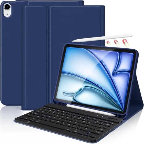 Miniatura 11 de KBCASE Funda para iPad Air de 11 pulgadas (M3/M2) 2025/2024 con Teclado, Funda de Teclado para iPad Air 5ª/4ª generación/para iPad Pro 11 2018
