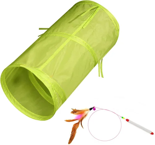 Miniatura 18 de iCAGY Túnel interactivo para gatos de interior, juguetes de túnel de conejo, juguetes para mascotas, túneles de juego para gatos, gatitos, conejos
