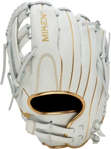 Miniatura 11 de Miken Pro Series - Guantes de sóftbol de lanzamiento lento, 13 pulgadas, blanco/rojo blanco/blanco