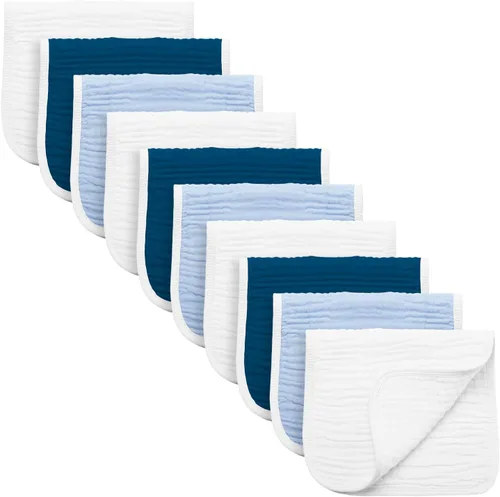 Miniatura 18 de Synrroe Paños de muselina grandes para eructos, paños de muselina para bebés niñas y niños, paquete de 10 extraabsorbentes y suaves de muselina, 6