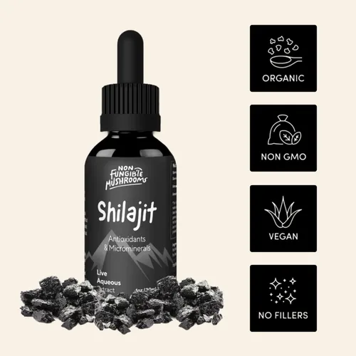 Miniatura 2 de Pure American Shilajit Extracto de tintura de 1.0 fl oz (60 porciones) Gotas líquidas Shilajit 100% orgánicas con 78% más de ácido fúlvico Gotas