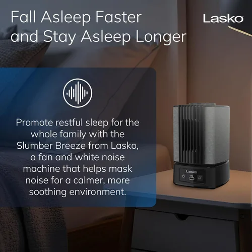 Miniatura 4 de Lasko Ventiladores de mesa Slumberbreeze de 8