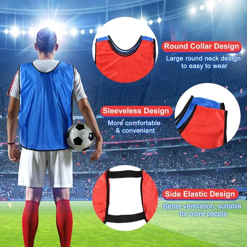 Miniatura 3 de PATIKIL Scrimmage - Chaleco de fútbol Pennies para entrenamiento de fútbol, deportes de equipo, pinnies juveniles, práctica de fútbol para adultos