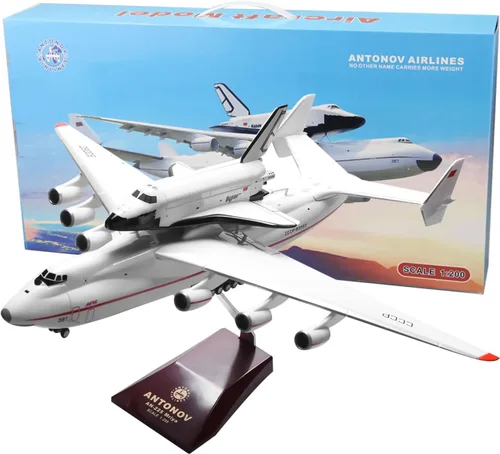 Miniatura 8 de Escala 1:200 An-225 ANTONOV que lleva con espacialeshuttle BURAN Resina Aviones Modelo Diecast para Colección