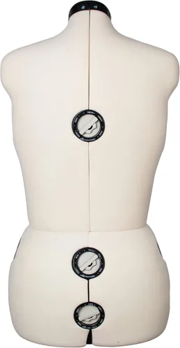 Miniatura 6 de BHD BEAUTY Beige 13 Dials Maniquí femenino ajustable de tela con forma para costura, torso de maniquí con soporte de trípode, hasta 70" de altura