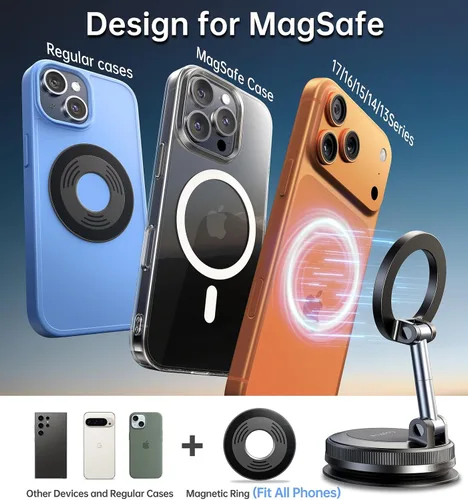Miniatura 18 de Coolpow【Más Nuevo Soporte Magnético de Teléfono al Vacío para Automóvil Soporte de Montaje【Succión de Vacío Móvil】carmount 2.0 Magsafe Soporte