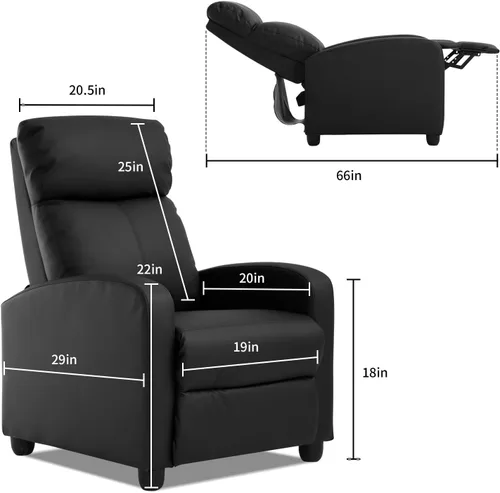 Miniatura 2 de Silla de masaje eléctrica, sillón reclinable para sala de estar, sillón reclinable de masaje, silla de masaje de cuero ajustable con control remoto
