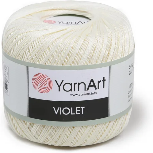 Miniatura 8 de Yarn Art - 1 madeja YarnArt Violet, 100 hilos de hilo de algodón mercerizado, hilo de ganchillo para tejer a mano, bordado y manualidades