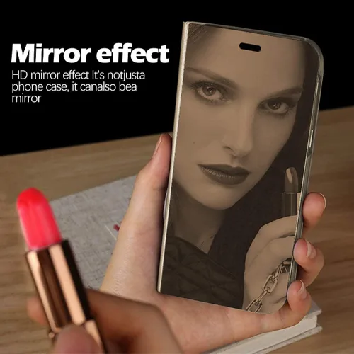 Miniatura 7 de Funda compatible con Samsung Galaxy Note 20 Ultra, funda de piel transparente con espejo S-View, a prueba de golpes, con función atril