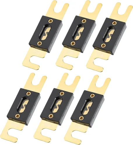 Miniatura 18 de X AUTOHAUX 6 unids 275A oro tono plateado ANL fusible universal para inversores coche vehículo camión audio