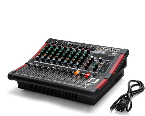 Miniatura 5 de TC-Home 8 canales alimentados mezclador profesional mezcla amplificador 16DSP TRS USB Bluetooth grabación casera