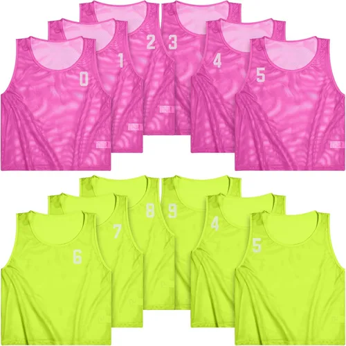 Miniatura 10 de Boyiee Chalecos de Scrimmage, Camisetas de Malla de Nylon para Práctica de Equipo Juvenil para Deportes Baloncesto Fútbol Fútbol Americano