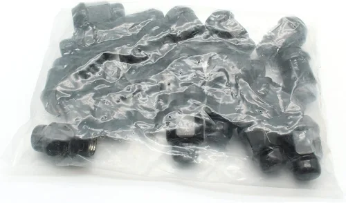 Miniatura 3 de TEMO Tornillo de bloqueo de rueda de tuerca de bellota de 20 piezas de cromo negro 1/2 pulgadas-20 bultos