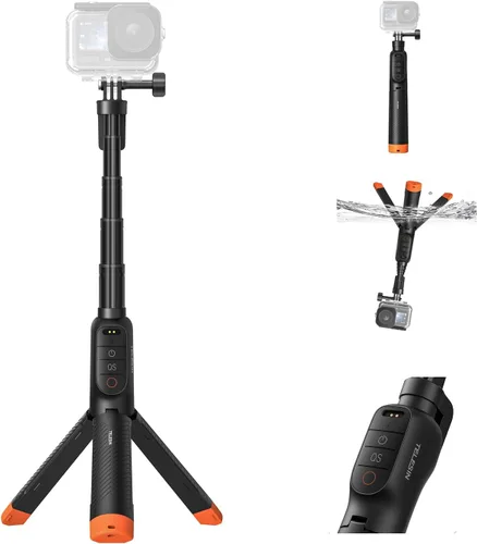 Miniatura 8 de TELESIN 4 en 1 Palo de Selfie Flotante Agarre de Mano Trípode Impermeable Extensible Monopié para GoPro Hero 13, 12, 11, 10, 9, 8, DJI OSMO Action 6