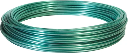 Alambre verde tipo Clothesline, 100 pies, Hillman Fasteners 122100, Vinilo, Verde, 1