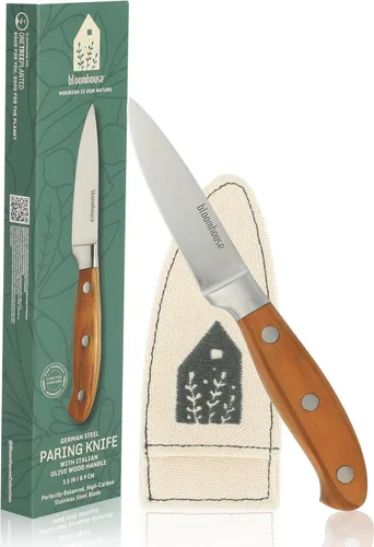 Miniatura 12 de Bloomhouse - Dos veces Oprah's Favorite Things Ganador - Cuchillo de cocina de 5 pulgadas con hoja de acero inoxidable alemán con mango de madera