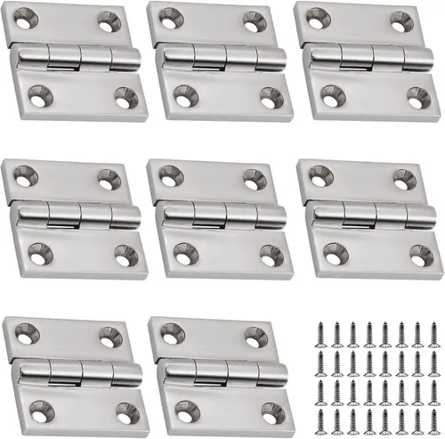 Miniatura 10 de Bisagras de acero inoxidable 316 de grado marino de 1.5" x 1.5" (40 mm x 40 mm) Bisagra pesada para escotilla de barco de 2 piezas con bisagra