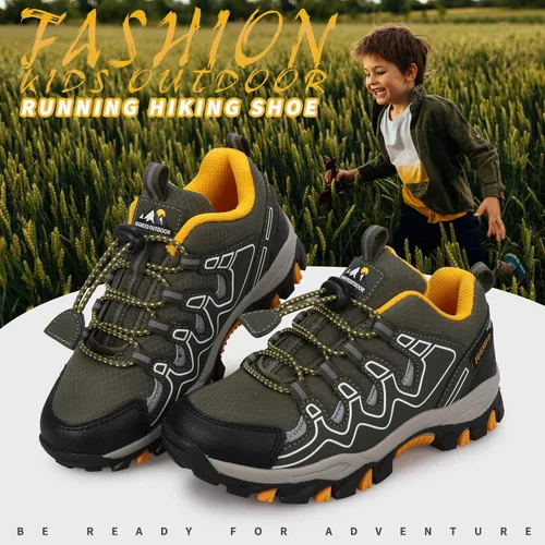 Miniatura 5 de UOVO Tenis para niños y niñas, para senderismo, correr, caminar al aire libre, tenis impermeables antideslizantes