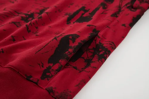 Miniatura 6 de KLIEGOU Sudadera con capucha de teñido anudado para hombre