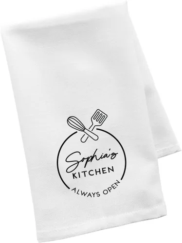 Miniatura 30 de Andaz Press Toalla de Cocina Personalizada, Toalla de Té de Saco de Harina, La Mejor Mamá de Todos los Tiempos Nombres Personalizados de Niños