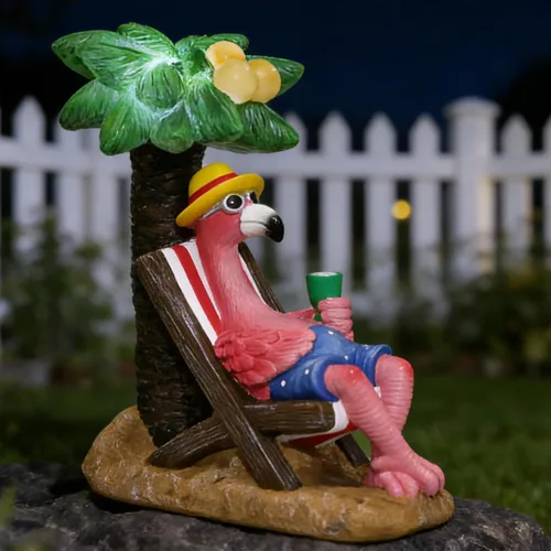 Miniatura 13 de Estatua de Tiki para exteriores con decoración de tortuga, figura de jardín con energía solar, arte Tiki para Tiki bar, patio trasero, jardín