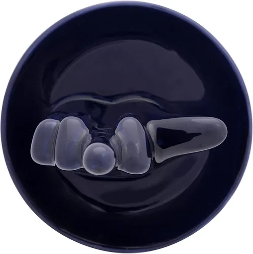 Miniatura 4 de Stephanie Imports Bandeja de cerámica azul marino para anillo de joyería de dedo medio