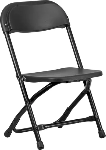 Miniatura 22 de Flash Furniture Paquete de 2 sillas plegables de plástico negro para niños