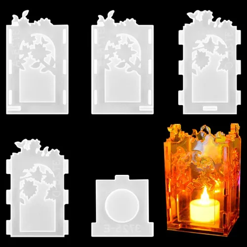 Miniatura 8 de Moldes de resina para portavelas, moldes de silicona huecos para bolígrafo, caja de contenedor de joyería, molde de resina epoxi para manualidades