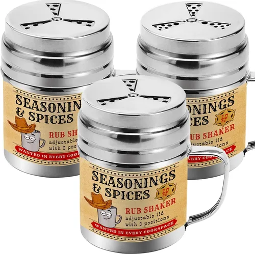 Miniatura 8 de CUSINIUM Coctelera de especias de condimentos de 10 onzas, coctelera para barbacoa en seco, draga de cocina con tapa y mango ajustables