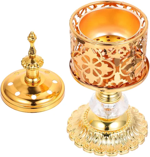 SOIMISS Quemador de incienso de hierro de estilo europeo para decoración del hogar, bodas y festivales, accesorio de aromaterapia para purificar el