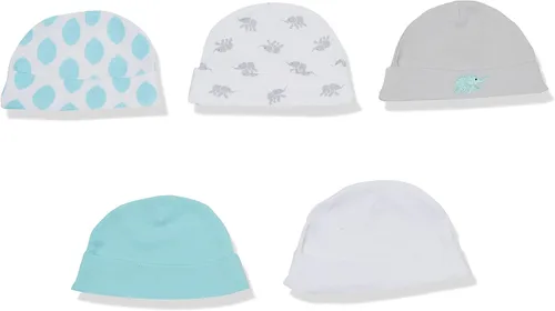 Miniatura 2 de Luvable Friends Baby Girls' Cotton Caps and Scratch Mittens