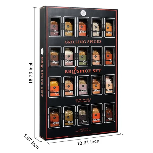 Miniatura 8 de Juego de especias gourmet grande para ahumadero, barbacoa y especias, 1.25 onzas cada uno, juego de especias y condimentos, regalo para el padre