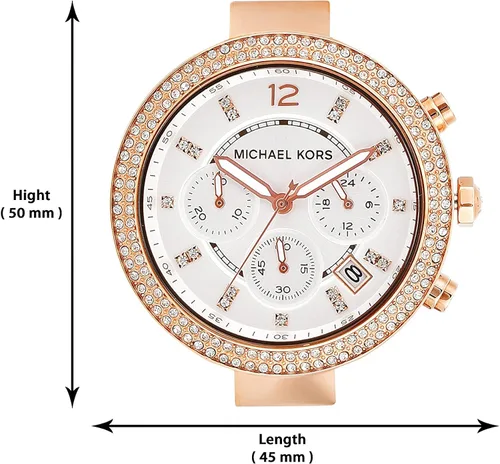 Miniatura 5 de Michael Kors - Reloj Parker de acero inoxidable con detalles de diamantes