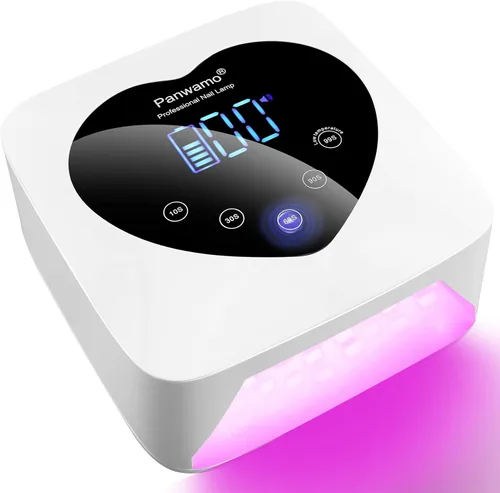 Miniatura 8 de Lámpara de uñas LED UV recargable, luz UV inalámbrica de 72 W para uñas con parte inferior extraíble, lámpara de curado profesional para uñas de gel