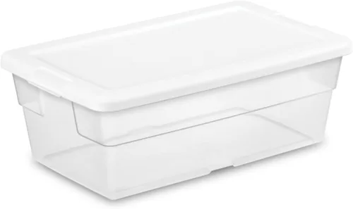 Miniatura 14 de Sterilite Paquete de 8 contenedores apilables con tapa, diseño de plástico transparente, 90 cuartos de galón