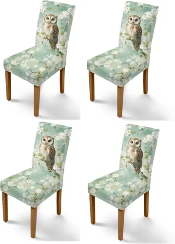 Miniatura 15 de Rnyleeg Red Rose Butterfly Chair Covers for Living Room No Arms Stretch Dining Chair Covers Set of 6 Soft Washable Kitchen Chair Protector Cover