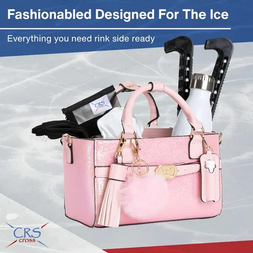 Miniatura 20 de CRS Cross Rink Side Tote. Ice Skating Accessory Bag-Figure Skating, Roller, Inline Skaters, Dance, Cheer.Organizes Guards Water Bottle Phone