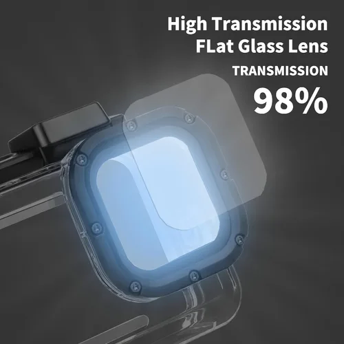 Miniatura 4 de Carcasa impermeable de buceo para cámara de acción GoPro Hero 11 10 9 negra, compatible con la más profunda experiencia subacuática de 196 pies