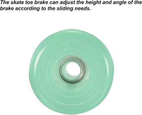 Miniatura 4 de PATIKIL Topes de punta para patines con destornillador, bloque de tapones de freno de goma 82A, para repuesto de accesorios de patines Verde