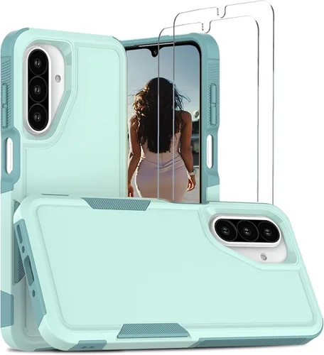 Miniatura 298 de Jeylly Compatible con Samsung Galaxy A22 5G Funda, Funda Samsung A22 5G con 2pcs protectores de pantalla de vidrio templado