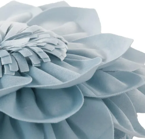 Miniatura 4 de OiseauVoler Cojín decorativo redondo de flores 3D, cojín hecho a mano con inserto para sofá, cama, decoración del hogar, 12 pulgadas, azul