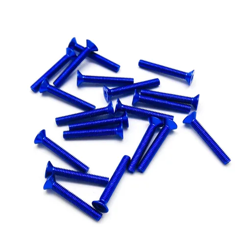 Miniatura 23 de 20 tornillos avellanados M3 6063 de aluminio hexagonal (colores anodizados) (0.236 in, 0.394 in, 0.630 in, 0.787 in) (M3 x 0.236 in, negro)
