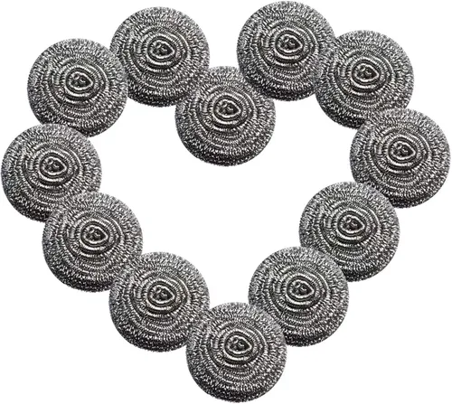 Miniatura 9 de 6 Piezas Estropajos de Lana de Acero - Almohadillas Limpiadoras Flexibles para Limpiar Platos, Ollas, Sartenes, Parrillas y Fregaderos