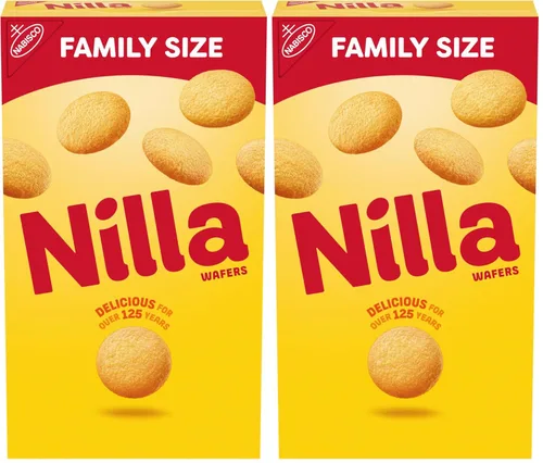 Galletas Nilla Wafers, Vainilla, 15 oz | Tamaño Familiar | Paquete de 2