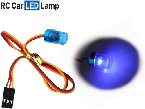 Miniatura 5 de 2 luces LED ultra brillantes de policía, lámpara estroboscópica de flash giratorio, 5 modos para 1/8 1/10 1/14 RC coche extinción de incendios