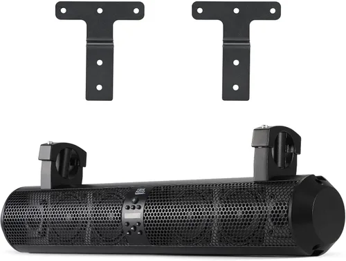 KEMIMOTO Barra de sonido UTV de 28 pulgadas con 2 tweeters y 4 subwoofers, compatible con Bluetooth, puertos AUX y USB, 500W, se adapta tanto a