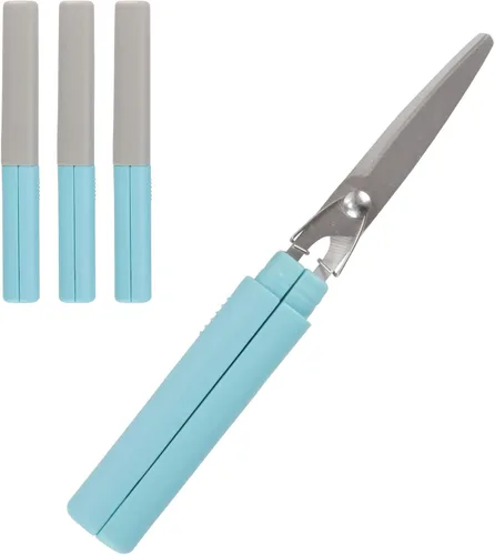 Miniatura 25 de Mini Pen Tijeras portátiles de seguridad de viaje – Gatito de jardín, gatito juguetón y cachorro de chef – 1 par cada uno