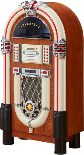 Arkrocket Reproductor de Vinilo de Jukebox de Tamaño Completo Bluetooth USB SD CD Radio Retro Tocadiscos Jukebox Clásico (Taurus - Clásico)