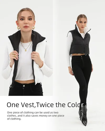 Miniatura 6 de Xeoxarel Chaleco acolchado reversible con bolsillos para mujer (XS-XXL)